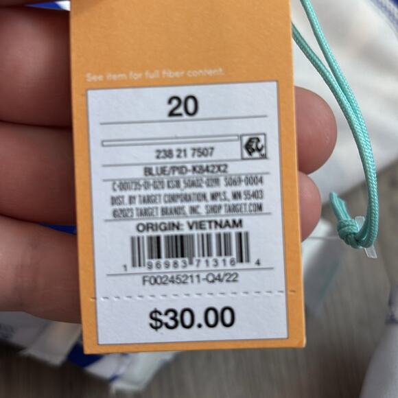 Kona Sol Blue and White Bikini with Summer Coral Print Underwire Swim Suit Set - Picture 9 of 12